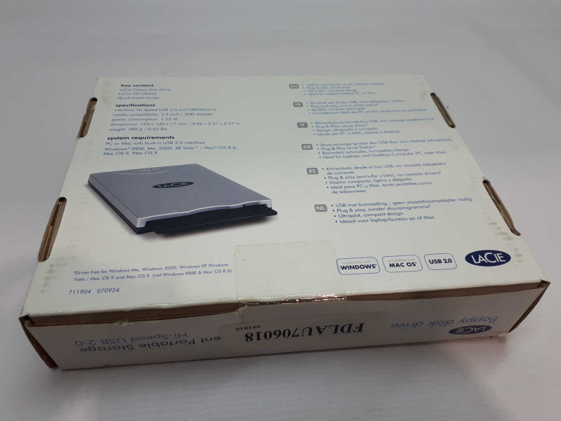 Lacie 706018 MYFLOPPY3 USB Portable External 3.5\\"  Floppy Disk Drive &