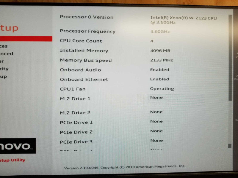 Lenovo P520C Workstation Xeon W-2133 @ 3.60ghz / 4gb ram / Quadro 2000 GPU #