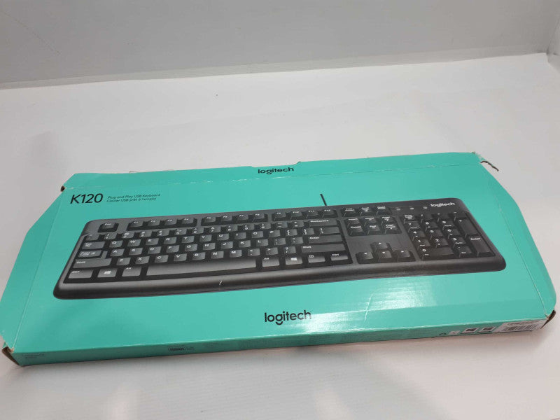 Logitech K120 Plug and Play Corded USB Keyboard Brand New in Original Box &