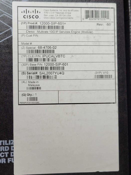 Cisco PRP-2 V17 12000-SIP-601  XR 12000 and 12000 Series Performance Route Pr _