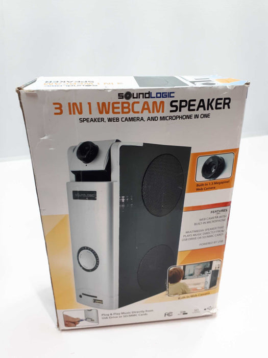 SOUNLOGIC 3 In 1 Desktop Speaker Web Camera Microphone ALL IN ONE, New in Box &