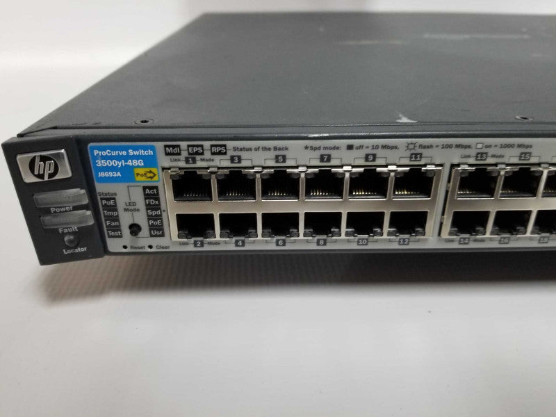 HP ProCurve Switch 3500YL-48G Ggabit PoE J8693A  - Fact Reset #