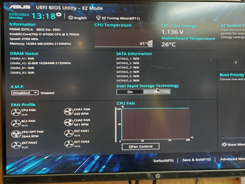 Custom PC - Intel i7-8700k @ 3.70 GHZ 16GB DDR4 500W PSU
