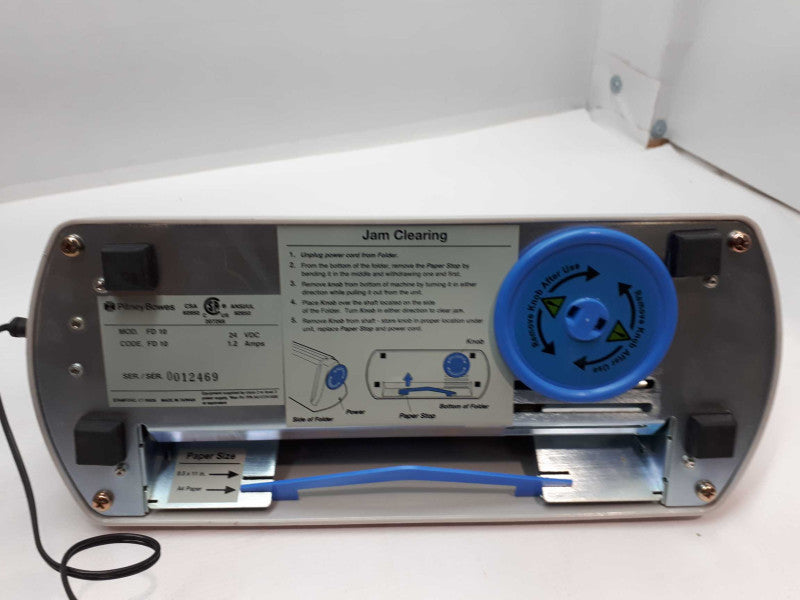 Folding paper into a tri fold-PitneyBowes tri fold FD10 &