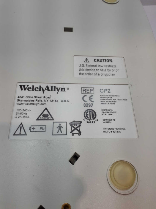 Welch Allyn CP2 White Large Color LCD Screen Electrocardiograph Machine &
