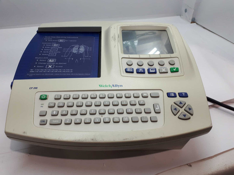 Welch Allyn CP2 White Large Color LCD Screen Electrocardiograph Machine &