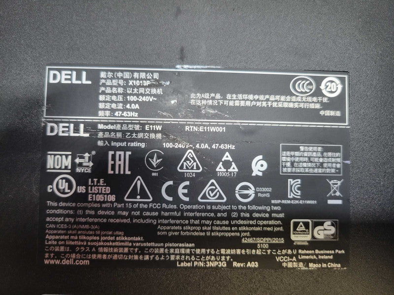 Dell X-Series X1018P 16-port PoE Gigabit Ethernet Managed Switch 2xSFP