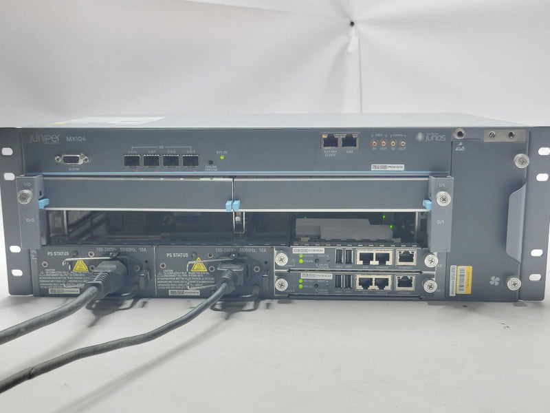 Juniper MX104 CHAS-MX104-S-A with 2x PSU and 2x Master IPUCBEWCAA READ _