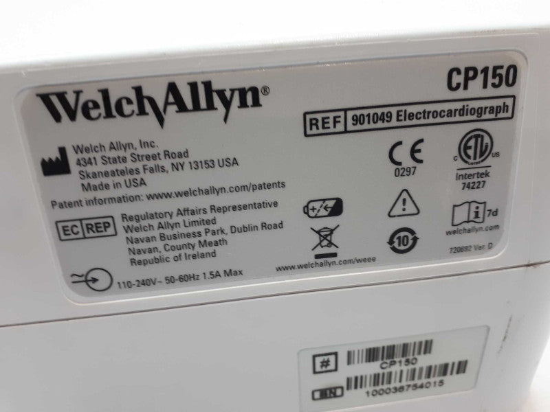 Welch Allyn CP150 EKG UNIT 901049 &