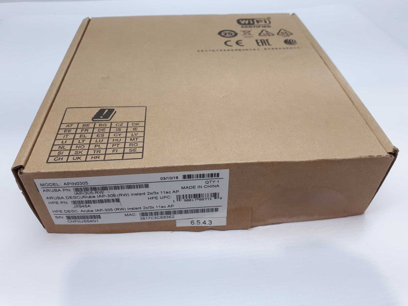 Aruba APIN0305 Dual 802.11ac Indoor Wireless Access Point  &