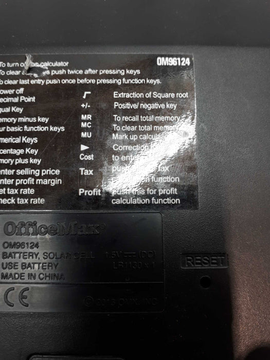 OM96124 Solar Calculator &