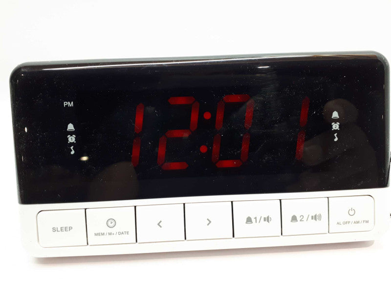 Sky Time Dual Alarm LED Digital AM/FM Clock Radio, 1.2-in &