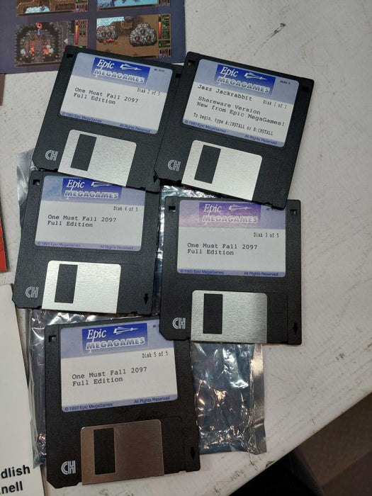 One Must Fall 2097 Rare Vintage PC Game Floppy Disk by Epic Megagames