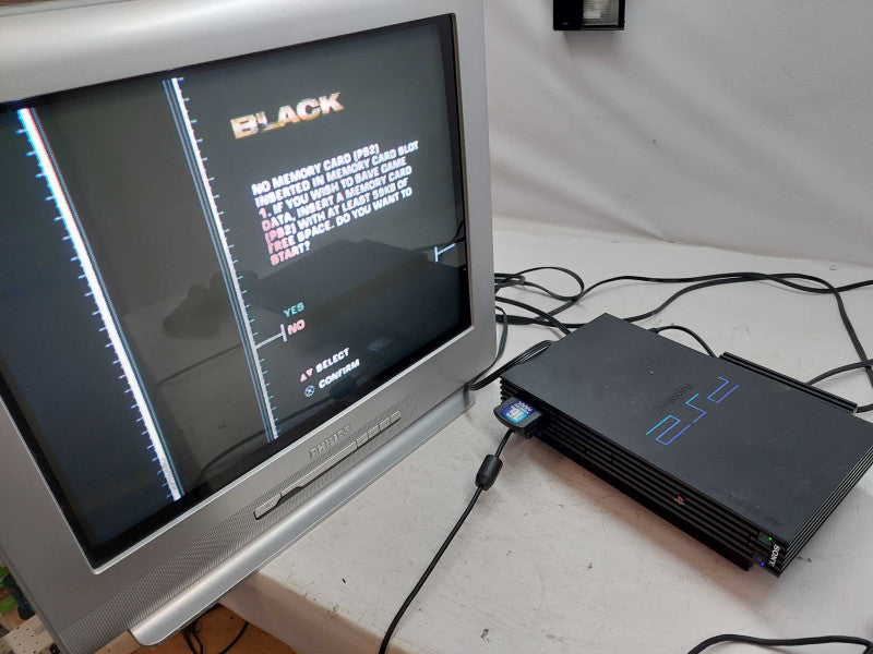 Playstation 2 Game Console with memory card and controller, 1 Game CD(Black)