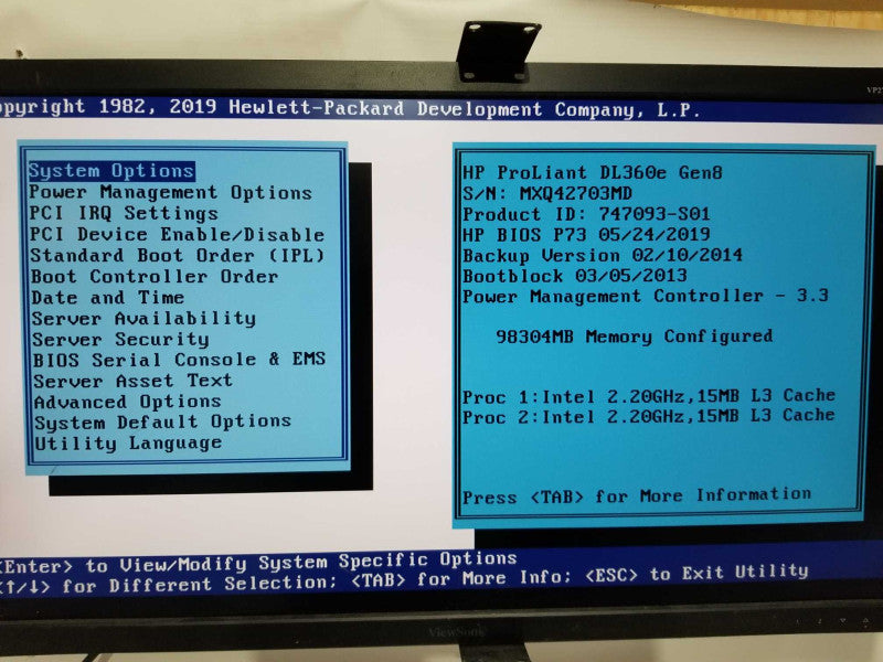 HP proliant DL360e Gen8 2x Xeon E5-2420 V2 @ 2.20ghz / 96gb ram / B320i raid #