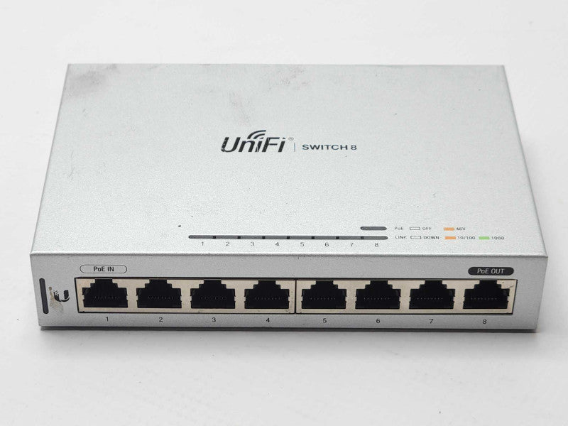 Ubiquiti UniFi Switch 8 24W 8-Port Gigabit Switch w/ 1x PoE in and 1x PoE Out _