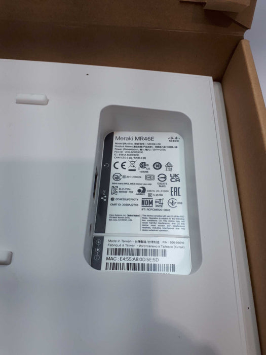 Cisco Meraki MR46E Radio Access Point Wi-Fi 6 Cloud Managed &