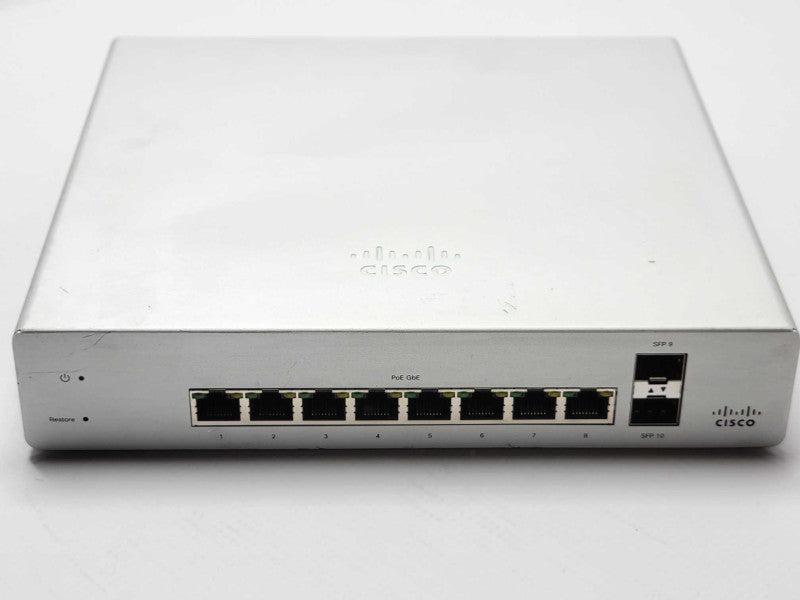 Cisco Meraki MS220-8P-HW 8 Port Desktop Ethernet Switch, Unclaimed _