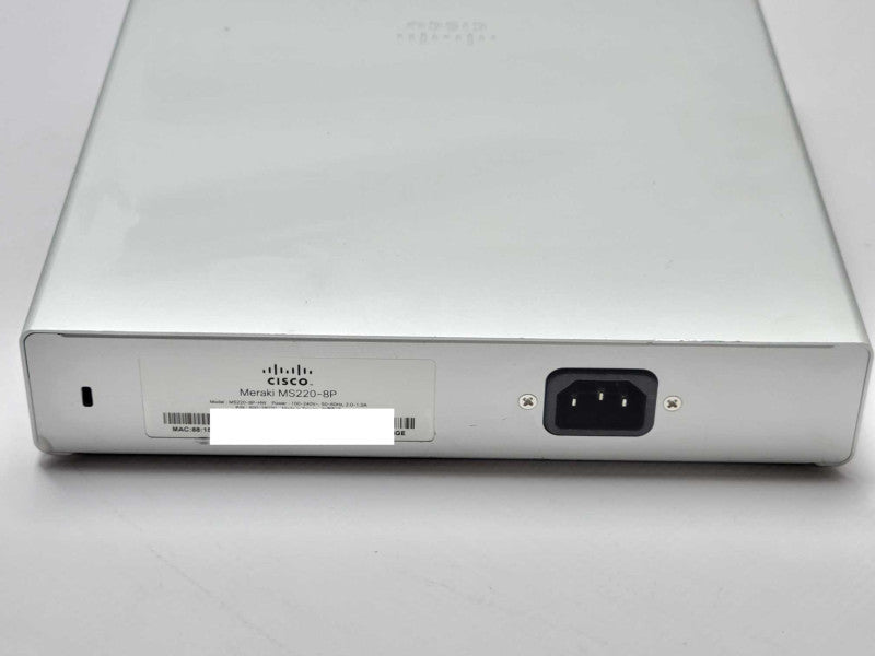 Cisco Meraki MS220-8P-HW 8 Port Desktop Ethernet Switch, Unclaimed _