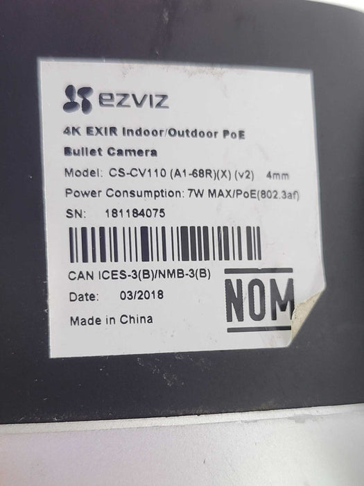 ezviz 4K EXIR Indoor outdoor PoE bullet camera CS-CV110 (A1-68R)(X)(v2) 4mm Q_