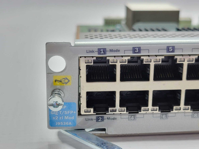 HP J9536A 20 Port GigT PoE+ 2-port 10GbE SFP+ v2 zl Expansion Module Q_