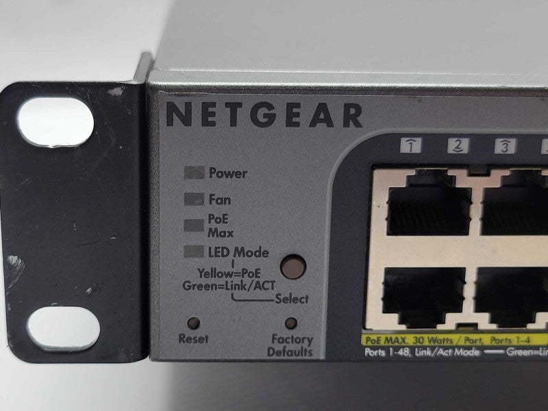NetGear ProSafe 48+4 FE Smart Switch w/PoE FS752TP, READ _