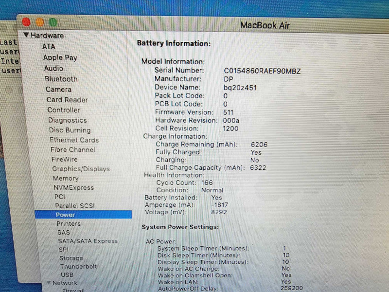 Apple Macbook Air 2015 Core i5-5250U @ 1.6GHz 8GB DDR3 120GB SSD (