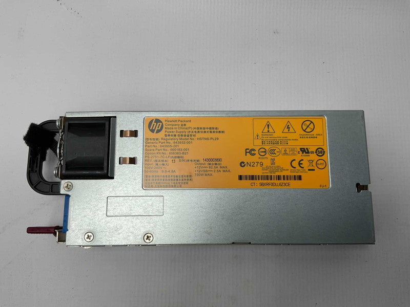 HP 750W gen8 power supply PN:643955-001 Q-