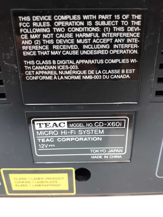 TEAC Micro Hi-Fi CD-X60i BASE ONLY &
