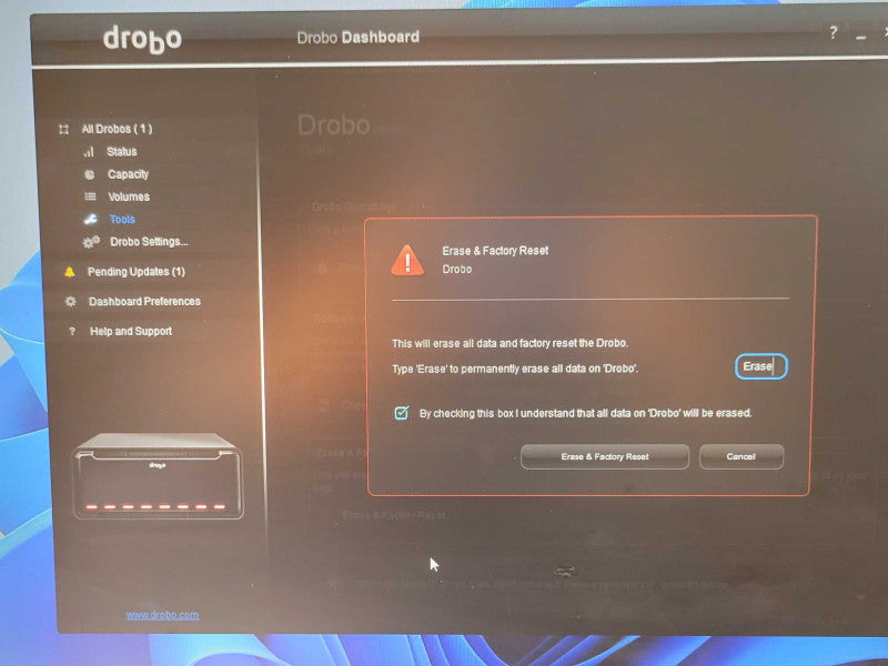 Data Robotics Drobo B800i 8-Bay NAS with 8x 6TB Hard Drives & Rack mount tray _