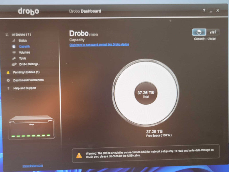 Data Robotics Drobo B800i 8-Bay NAS with 8x 6TB Hard Drives & Rack mount tray _