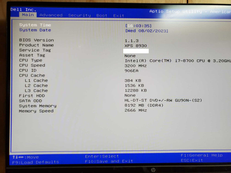 Dell XPS 8930 - Intel i7-8700 @ 3.20 GHZ 8GB DDR4 GTX 980 4GB