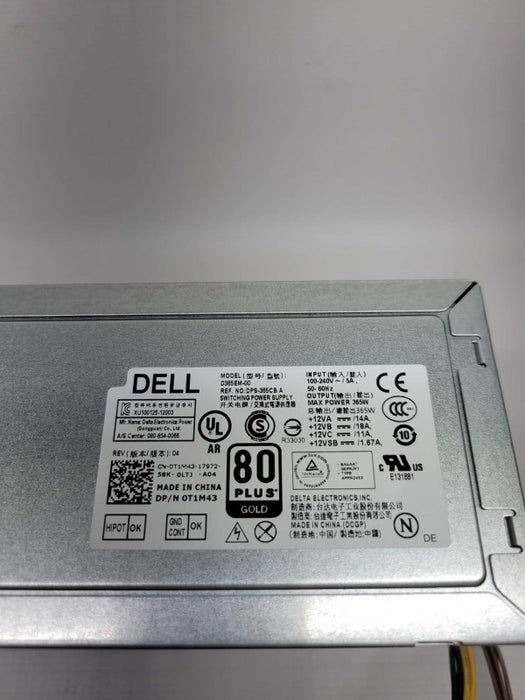 Dell  Power Supply with PCI-E 6 pin 365W 0T1M43 T1M43 D365EM-00