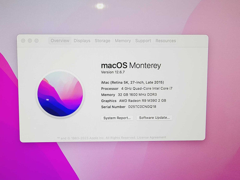 Apple iMac 27\\"5K Late 2015 i7-6700K Radeon R9M390 2GB 32GB RAM  2TB !