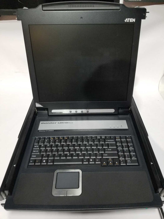 ATEN Master View Max CL1000M LCD 1U Rackmount Slideaway Console 17\\" Monitor K #