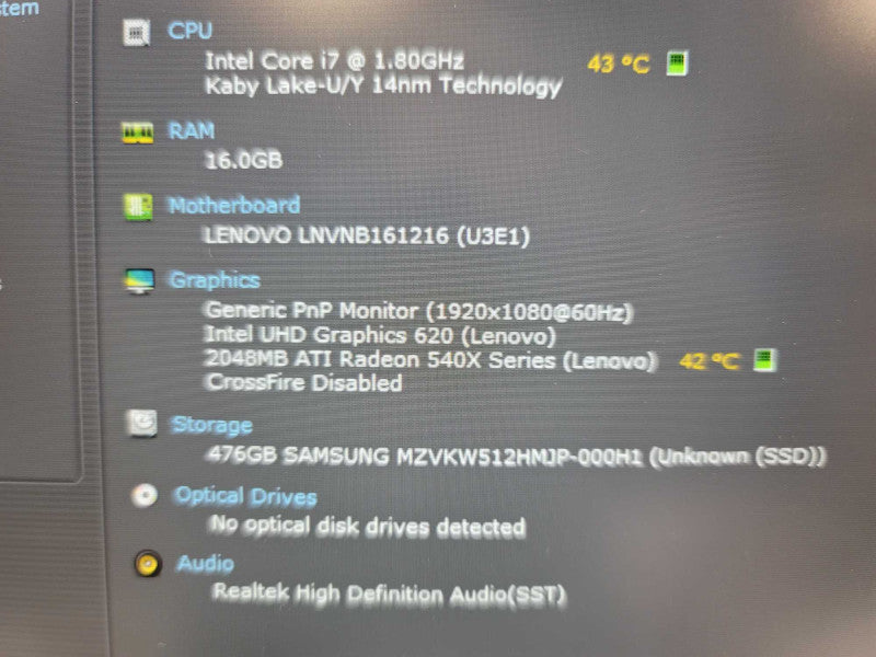 Lenovo ThinkBook 14s-IWL i7-8265U, 2GB Radeon 540X, 16GB DDR4, 512GB SSD READ Î²