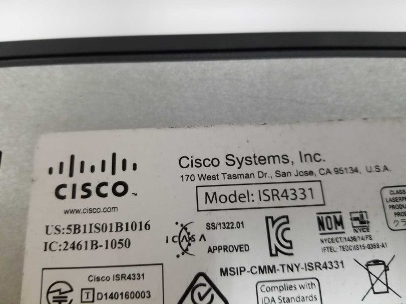Cisco ISR4331 integrated service Router - READ BELOW - No Clock Issue #