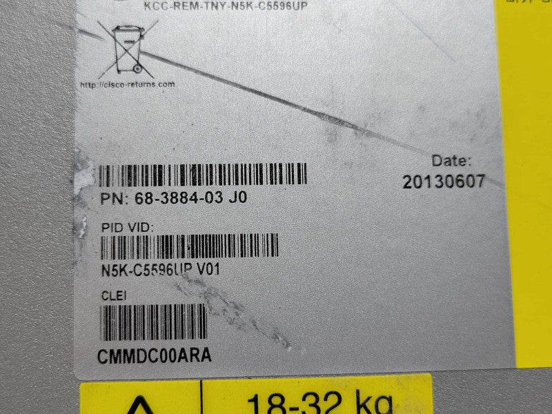 Cisco Nexus N5K-C5596UP 48 Port 5596UP Switch W/ 2x N55-M16P and 2x PSU _