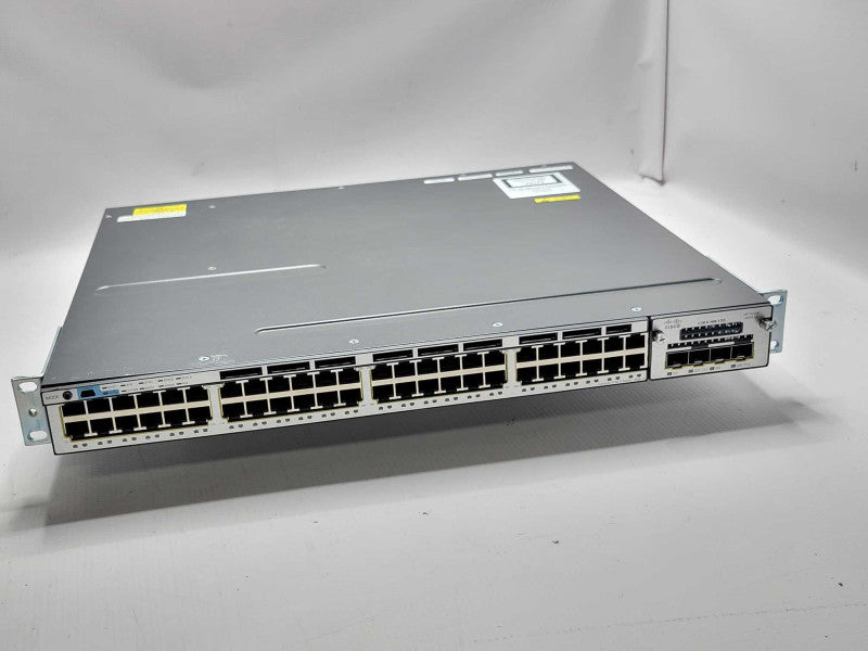 CISCO WS-C3750X-48P-L 48-Port Gig PoE LAN Base w/ C3KX-NM-10G and 1x PSU Q_
