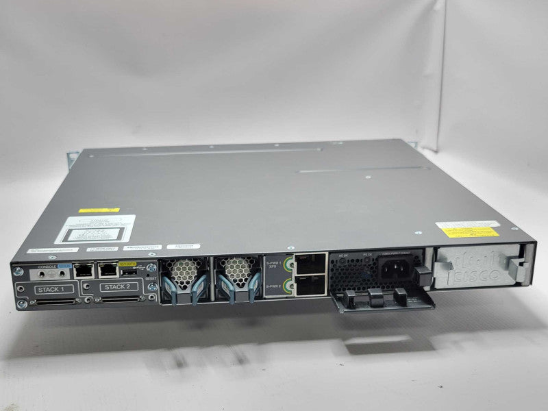 CISCO WS-C3750X-48P-L 48-Port Gig PoE LAN Base w/ C3KX-NM-10G and 1x PSU Q_