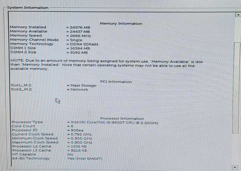 Dell OptiPlex 7070 USFF i5-9500T @ 2.20GHz 24GB DDR4 256GB SSD + Adapter )