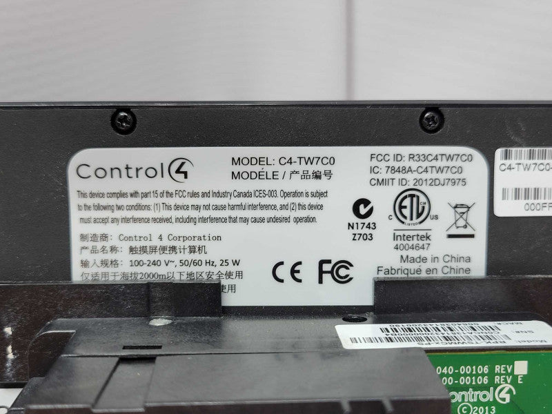 Control 4 C4-TW7C0 7\\" In-Wall Touch Screen with Camera READ Q_