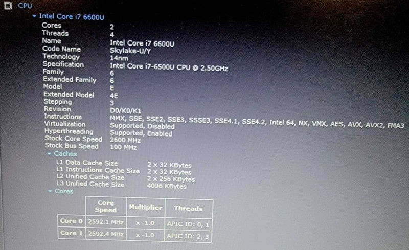 HP ZBOOK 15U G3 I7-6500U 2.50 GHZ 16 GB 256GB SSD 500GB HDD !