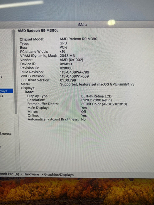 Apple iMac 27\\" 5K Late 2015 i7-6700K Radeon R9M390 2GB 32GB RAM 1.02TB Fusion
