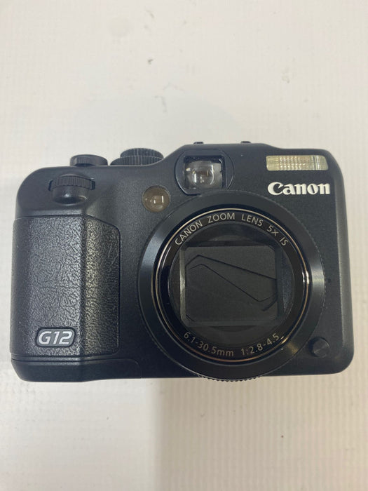 Canon PowerShot G12 10MP Digital Compact Camera Black + Battery & Charger