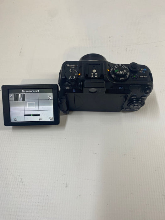 Canon PowerShot G12 10MP Digital Compact Camera Black + Battery & Charger