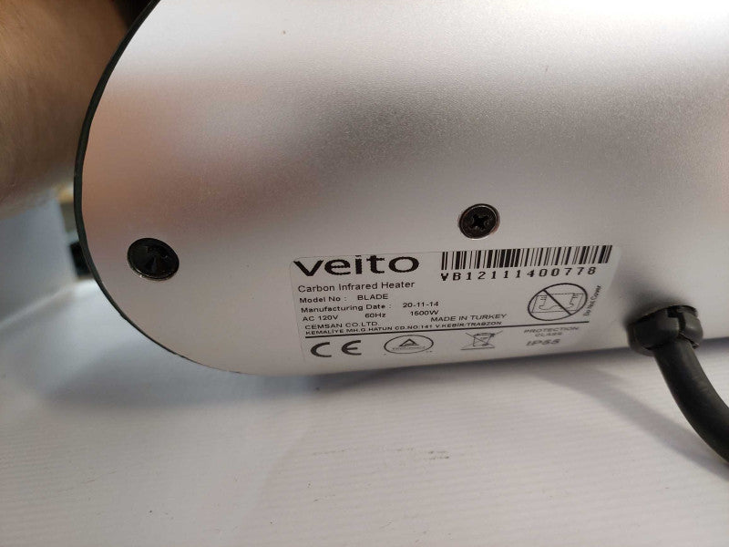 Veito Carbon Infrared Mountable Patio Heater Model: Blade - 4 Settings
