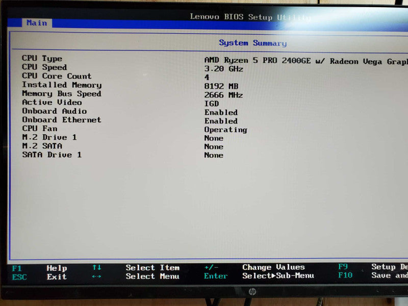 Lenovo ThinCenter M715q - AMD Ryzen 3 Pro 2200GE w/ Radeon Vega 8gb ddr4 Q