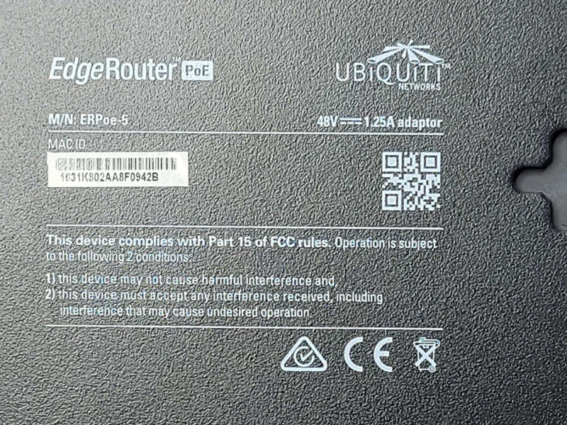 Ubiquiti Networks ERPoe-5 5-Port EdgeRouter PoE Router _