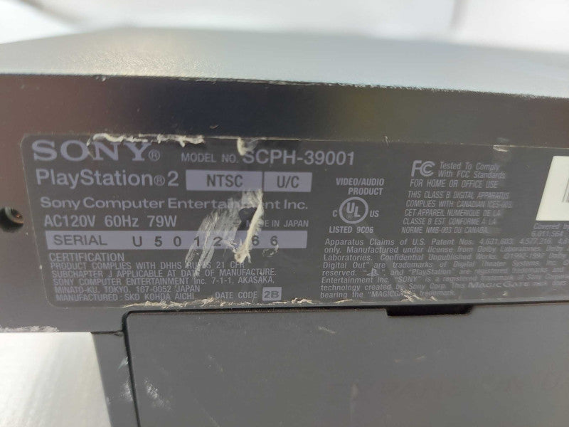 Playstation 2 Fat Model: SCPH-39001 (1 Game)